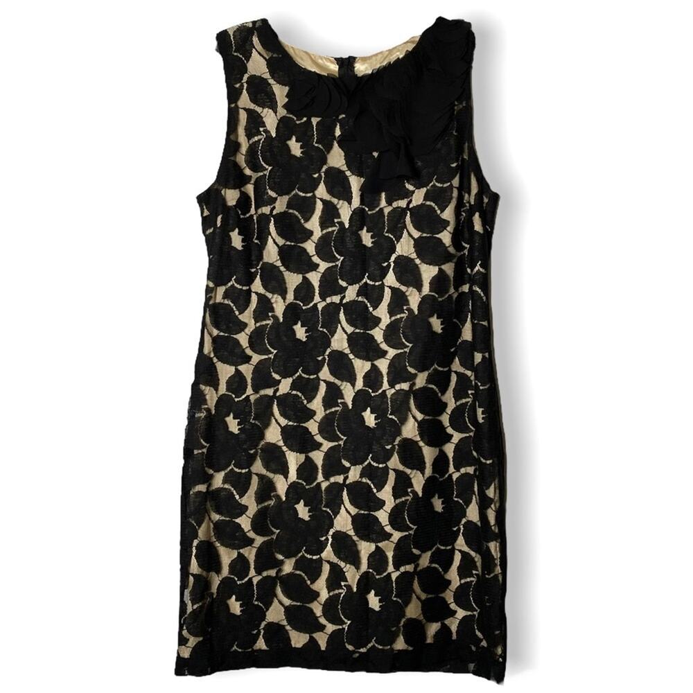 Liv by Habitat Women’s Size 12 Sleeveless Black Lace Overlay LBD Cocktail Dress - Picture 2 of 11